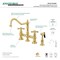 Kingston Brass KS3272AXBS Restoration 8" Bridge Kitchen Faucet W/Sprayer, Brass KS3272AXBS - alternate 3